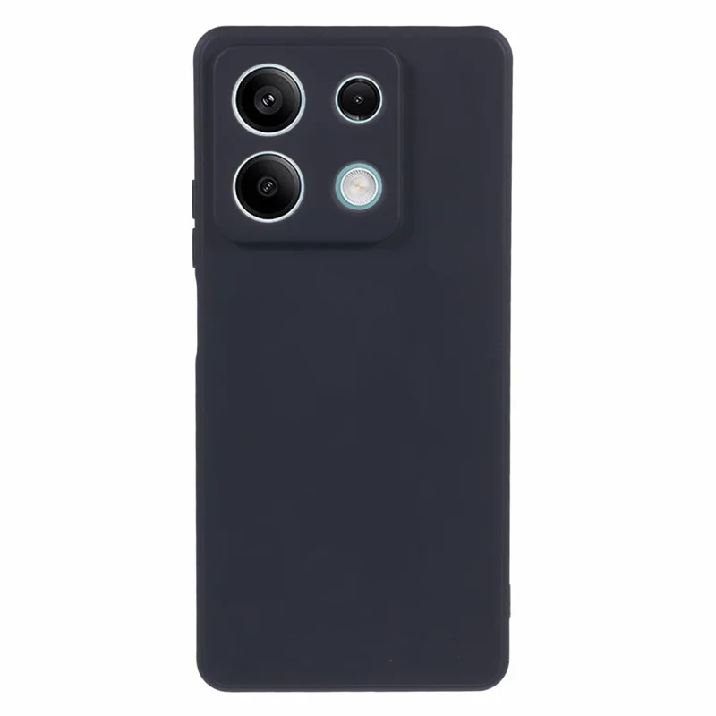 For Xiaomi Redmi Note 13 Pro 5G / Poco X6 5G TPU Phone Cover Rubberized Case with Soft Fiber Lining - Black