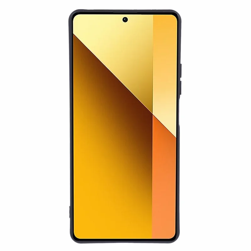 For Xiaomi Redmi Note 13 Pro 5G / Poco X6 5G TPU Phone Cover Rubberized Case with Soft Fiber Lining - Black