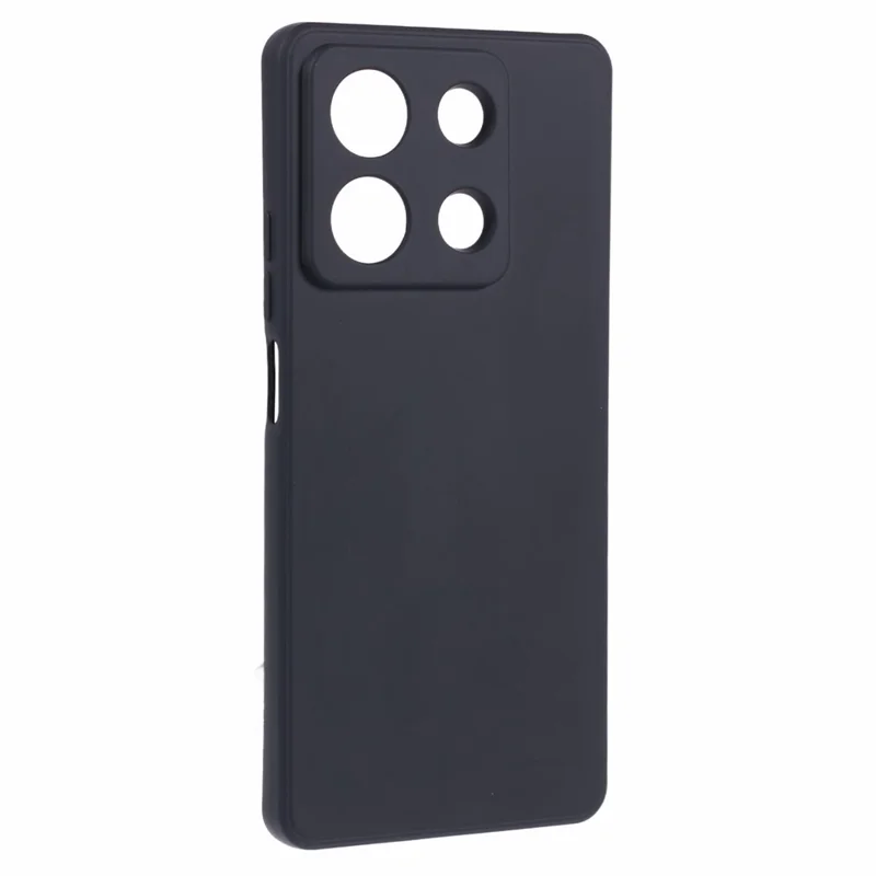 For Xiaomi Redmi Note 13 Pro 5G / Poco X6 5G TPU Phone Cover Rubberized Case with Soft Fiber Lining - Black