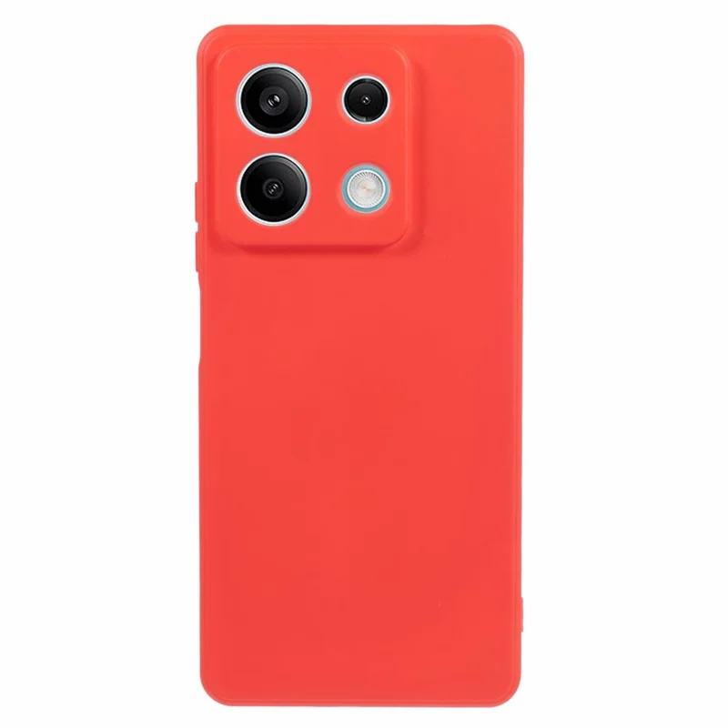 For Xiaomi Redmi Note 13 5G Phone Cover Rubberized TPU Soft Fiber Lining Back Case - Red