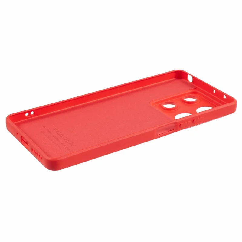 For Xiaomi Redmi Note 13 5G Phone Cover Rubberized TPU Soft Fiber Lining Back Case - Red