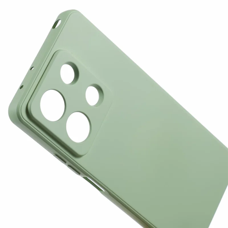 For Xiaomi Redmi Note 13 5G Phone Cover Rubberized TPU Soft Fiber Lining Back Case - Army Green