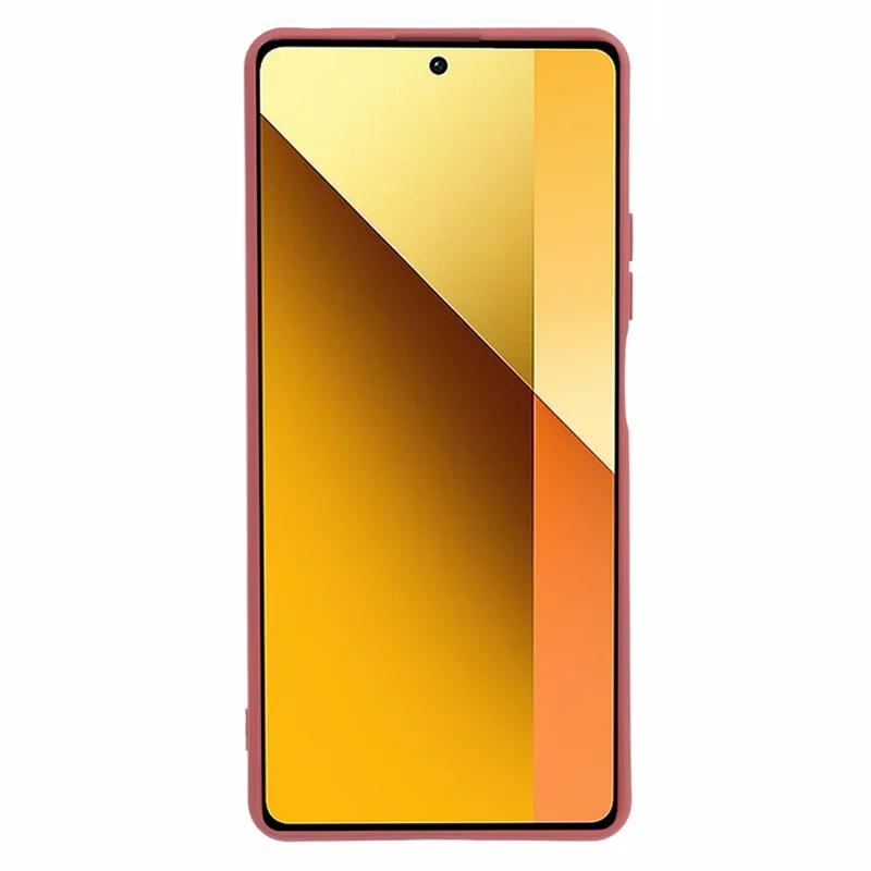 För Xiaomi Redmi Note 13 5G mobilhölje Gummifierat TPU Mjuk fibratfodrad bakdel - Hagtornsröd