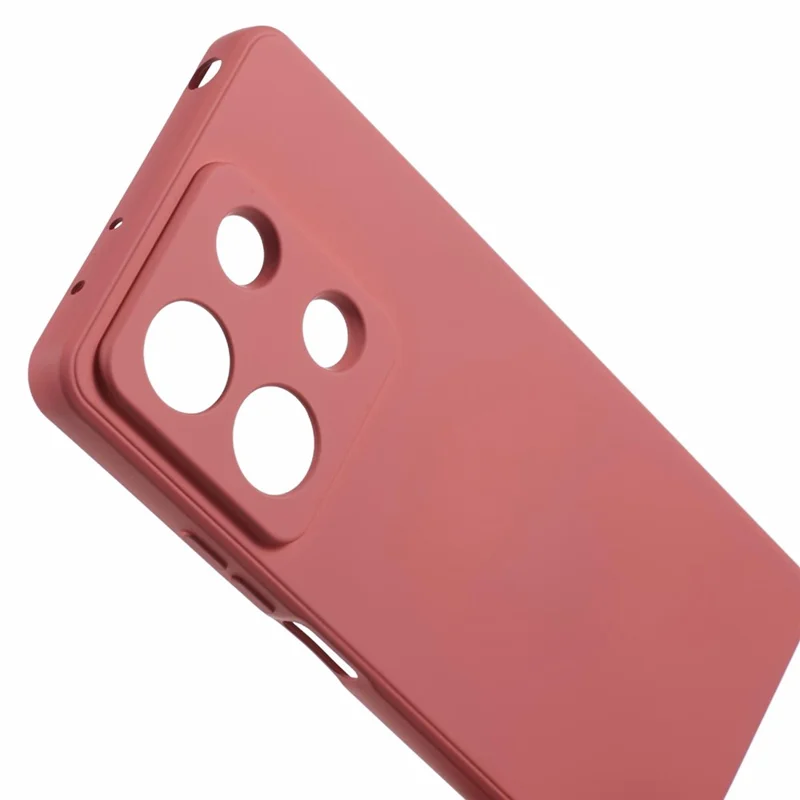 För Xiaomi Redmi Note 13 5G mobilhölje Gummifierat TPU Mjuk fibratfodrad bakdel - Hagtornsröd
