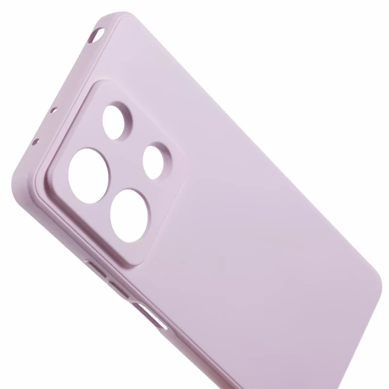 For Xiaomi Redmi Note 13 5G Phone Cover Rubberized TPU Soft Fiber Lining Back Case - Pink