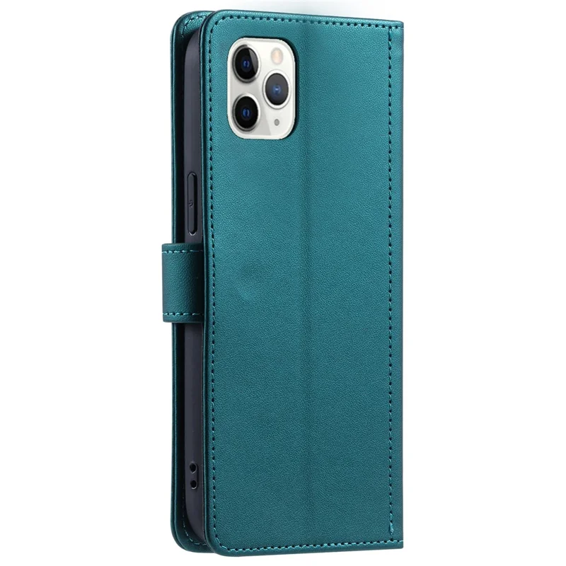 For iPhone 11 Pro Wallet Case Rhombus Grid Crossbody Leather Phone Cover - Green