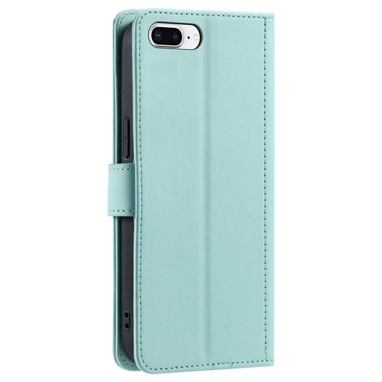 Para Iphone 6 Plus / 6s Plus / 7 Plus / 8 Plus Case Carteira pu Couro Crossbody Tampo - Menta Verde