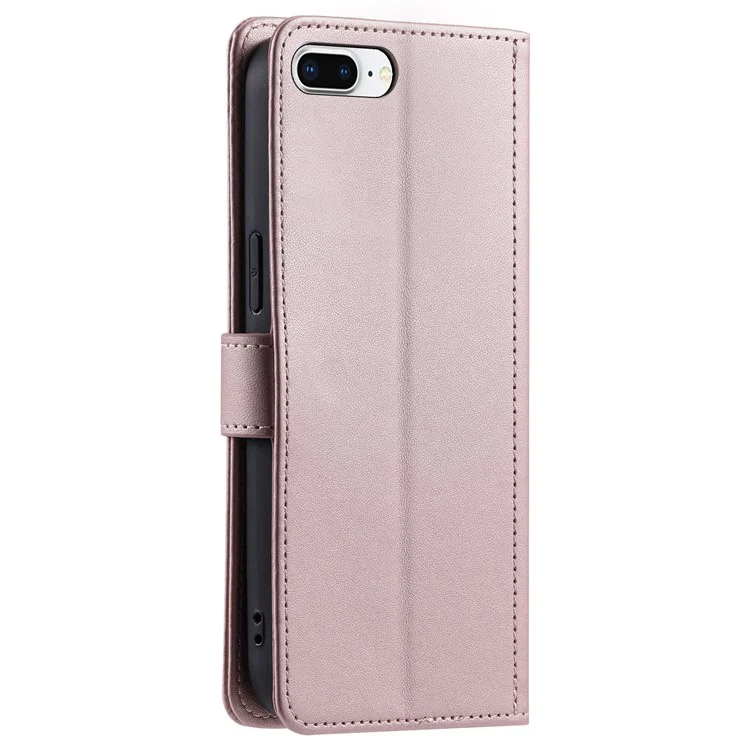 For iPhone 6 Plus / 6s Plus / 7 Plus / 8 Plus Case Wallet PU Leather Crossbody Phone Cover - Rose Gold