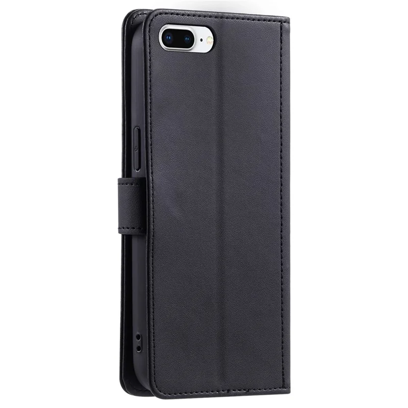 For iPhone 6 Plus / 6s Plus / 7 Plus / 8 Plus Case Wallet PU Leather Crossbody Phone Cover - Black