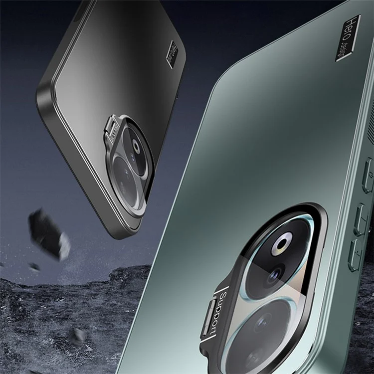 Étui For Honor 90 Case Kickstand TPU+PC anti-chute - Argent