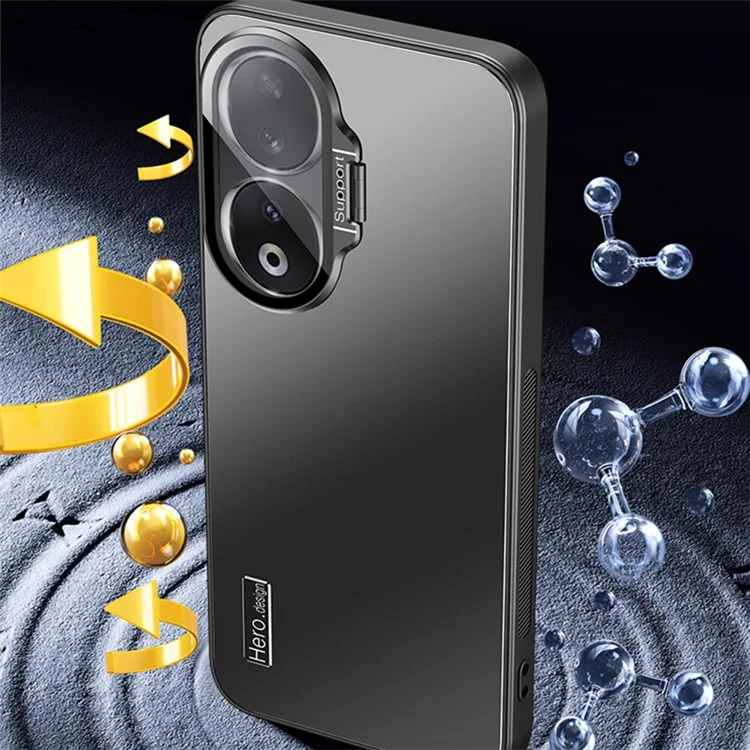 Étui For Honor 90 Case Kickstand TPU+PC anti-chute - Argent