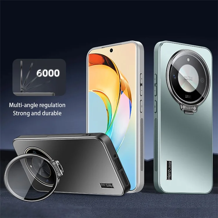 Чехол для Honor X50 5G / X50 Pro 5G / X50 GT 5G с защитой от царапин, TPU+PC, со скрытой подставкой - черный