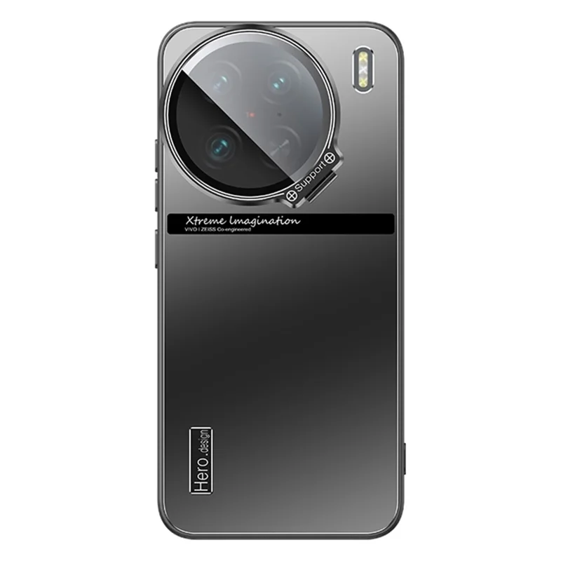 Per Vivo X90 5g / X90s 5g Case TPU+PC Copertina di Cavela Per Lenti Con Strisce Anti-slip - Nero