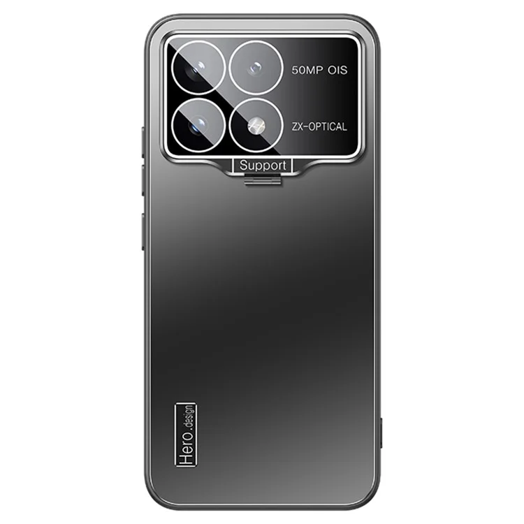 Чехол для телефона TPU+PC для Xiaomi Poco F6 Pro 5G / Redmi K70 5G / K70 Pro 5G с подставкой - чёрный