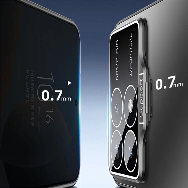 Чехол для телефона TPU+PC для Xiaomi Poco F6 Pro 5G / Redmi K70 5G / K70 Pro 5G с подставкой - чёрный
