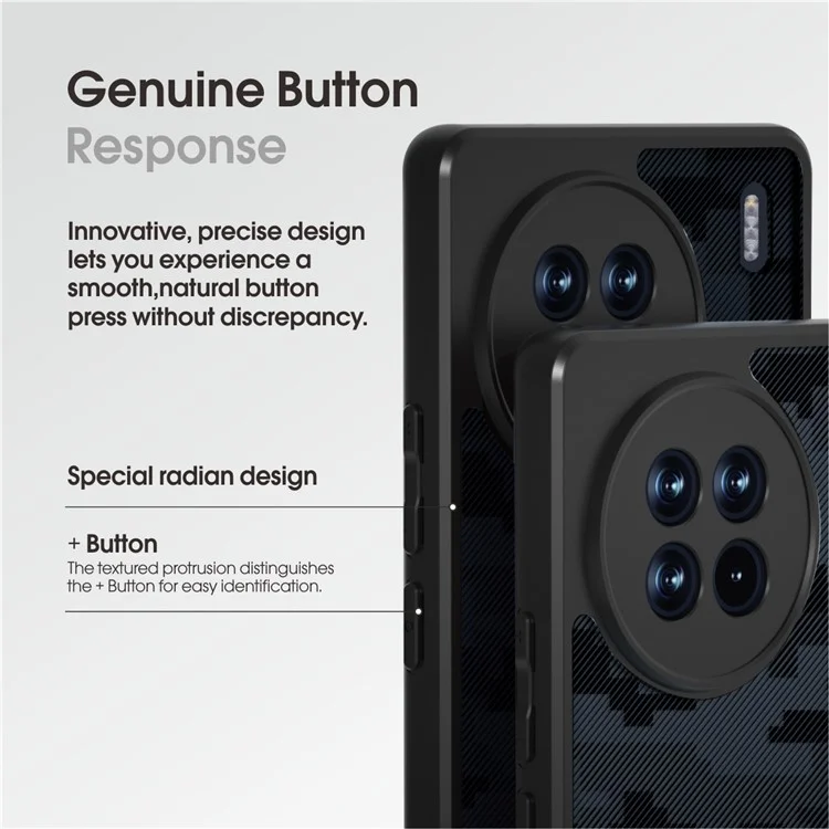 IBMRS Per vivo X90 Pro 5G Case a prova di caduta TPU+PC Guscio protettivo - Mimetica a griglia