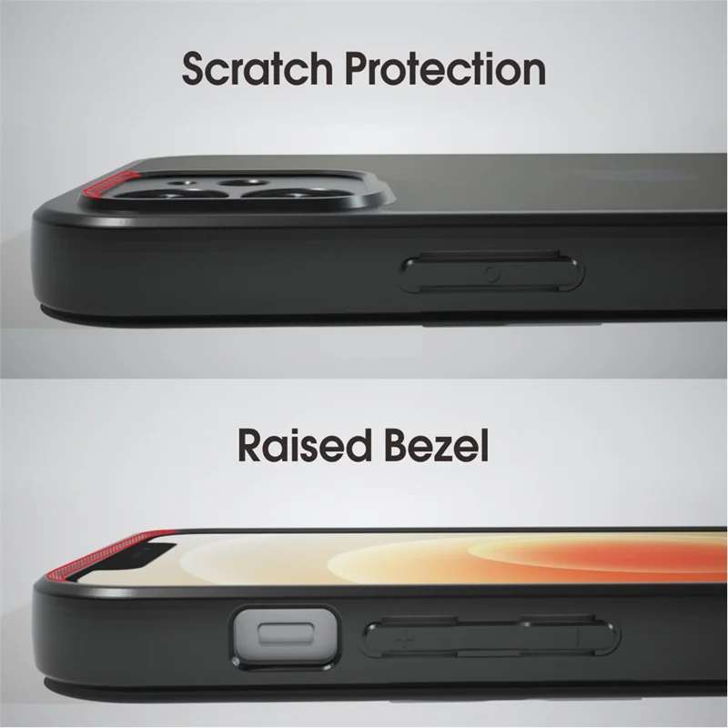 IBMRS For iPhone 12 Slim-Fit Phone Case Anti-Scratch TPU+PC Phone Cover Shell - Matte Black