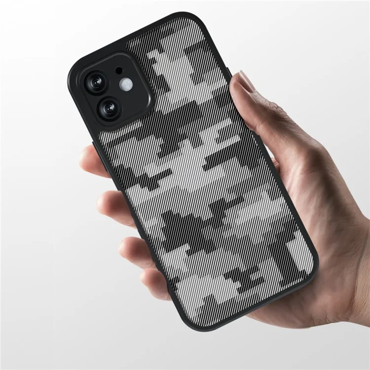 IBMRS Dorp Protection Cover for iPhone 11 Cases TPU+PC Cell Phone Shell - Grid Camouflage