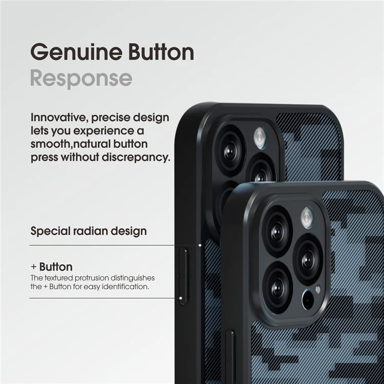 IBMRS For iPhone 12 Pro Max Case TPU+PC Hybrid Shockproof Phone Cover Non-Slip - Grid Camouflage