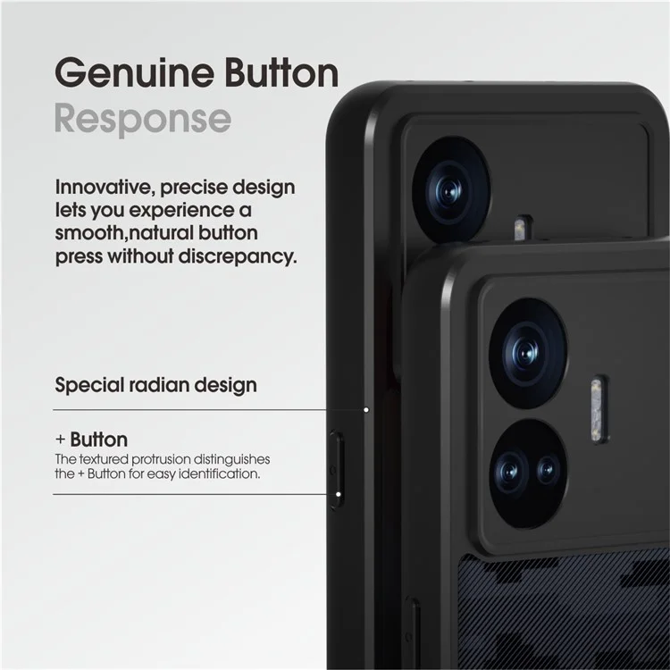 IBMRS Para Realme GT Neo 5 5G / GT Neo5 SE 5G Funda Dura de PC Blanda de TPU Cubierta Protectora de Teléfono - Camuflaje de Cuadrícula