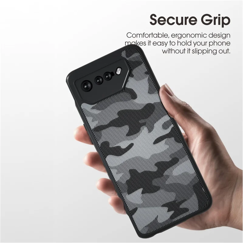 IBMRS til Asus ROG Phone 7 5G Skaller Mod Krat TPU+PC Telefonbeskyttelse - Transparent Sort