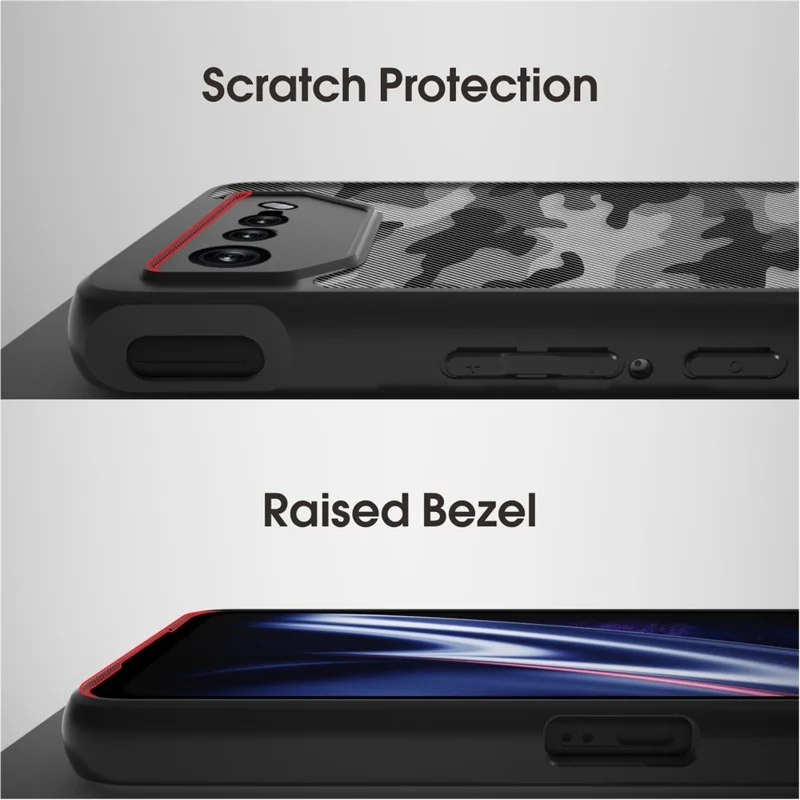 IBMRS til Asus ROG Phone 7 5G Skaller Mod Krat TPU+PC Telefonbeskyttelse - Transparent Sort