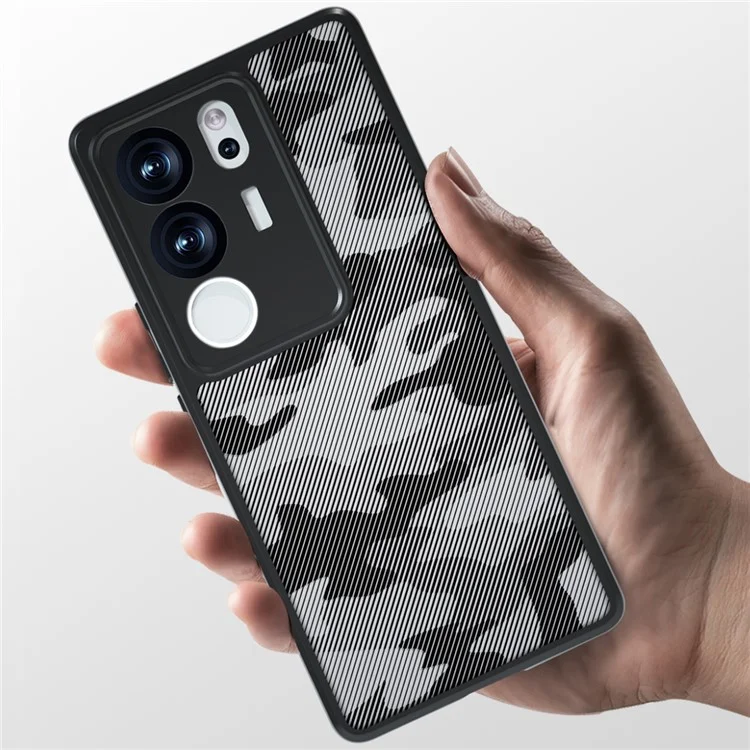 IBMRS Pour vivo S17 Pro 5G / S17 5G / V29 5G / V29 Pro 5G Étui PC+TPU Découpes de caméra précises Couvercle - Camouflage artistique