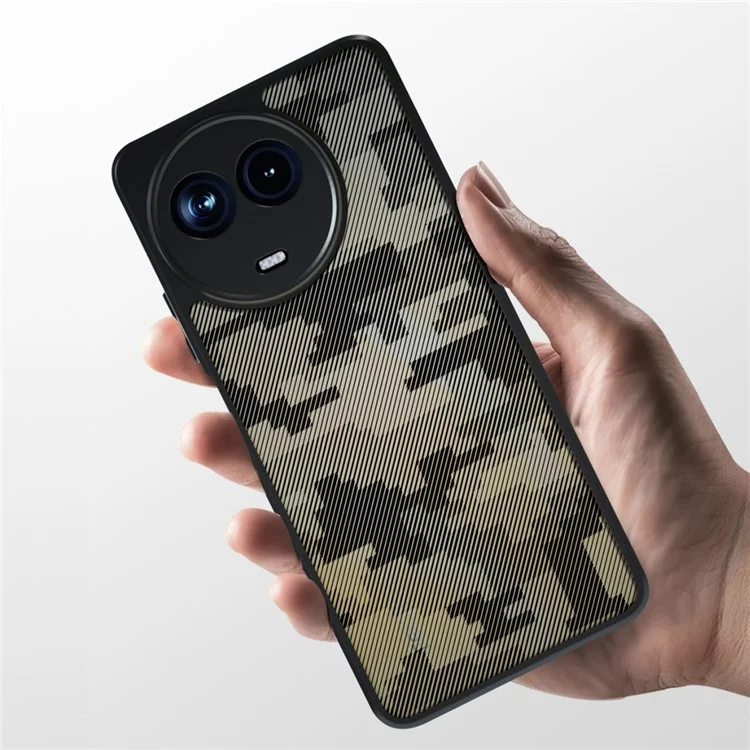 IBMRS For Realme 11 5G (Global) / 11x 5G Case PC+TPU Lens Protection Back Cover - Grid Camouflage