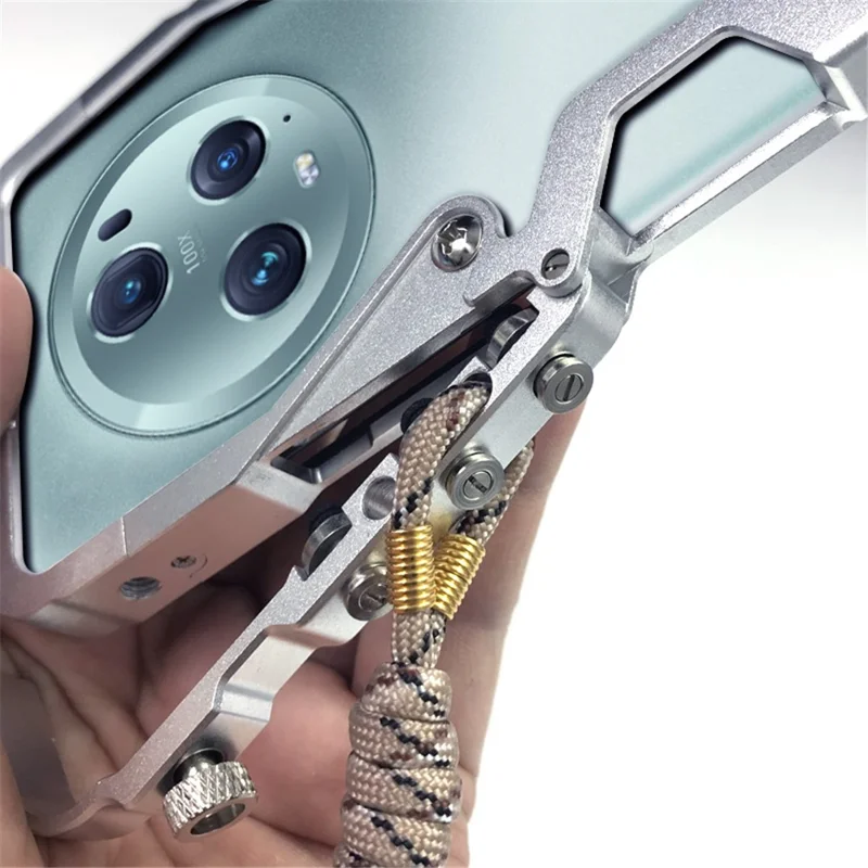 Für Ehrenmagie Magic6 Pro 5G Mechanical Arm Aluminium Legierung Hülle Beule Proof Telefonabdeckung - Silber