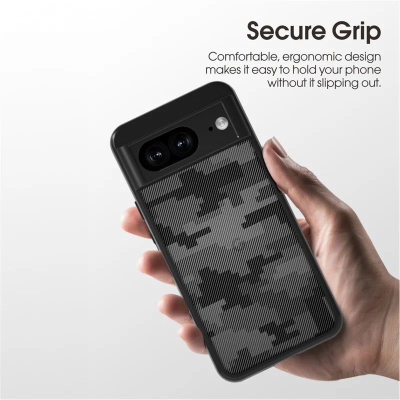 IBMRS PC+TPU Phone Protector for Google Pixel 8 Cases Dustproof Phone Cover - Grid Camouflage