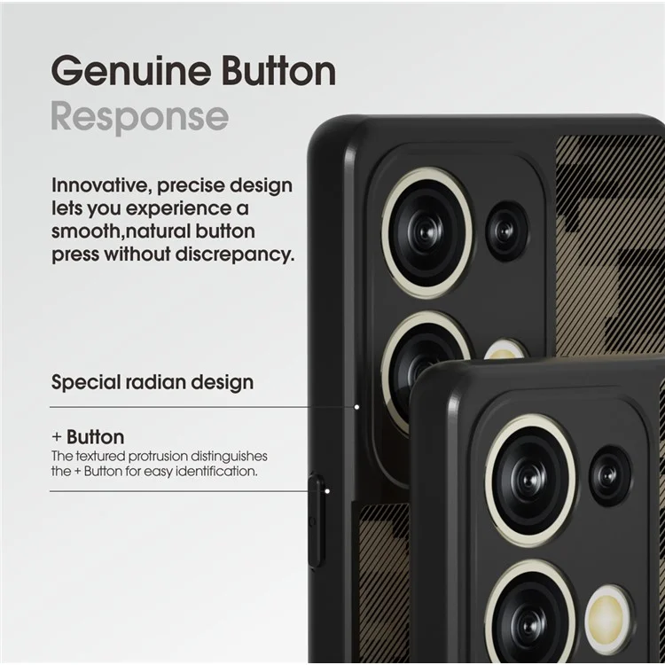 Capa Anti-Colisão IBMRS para Oppo Reno9 Pro+ 5G Casos Capa de Telefone TPU+PC - Grid Camuflagem