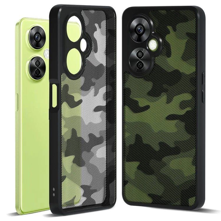 Caso IBMRS Para OnePlus Nord ce 3 Lite 5G / Nord N30 5G Shell PC+TPU Airbag Protection Telephip Cover - Camuflaje Artístico