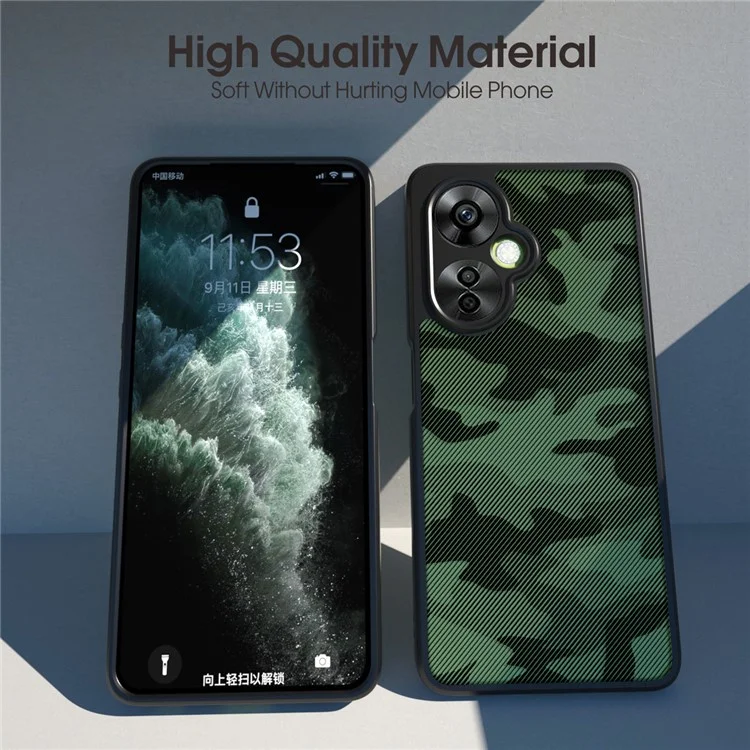 Caso IBMRS Para OnePlus Nord ce 3 Lite 5G / Nord N30 5G Shell PC+TPU Airbag Protection Telephip Cover - Camuflaje Artístico