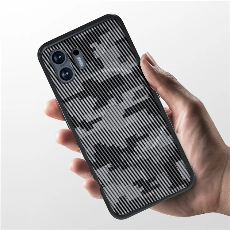 IBMRS For Nothing Phone (2) Cases Funda a prueba de golpes TPU+PC Funda Slim-Fit - Camuflaje en cuadrícula