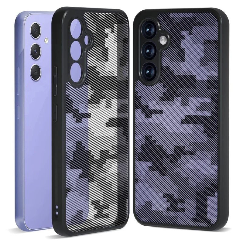 IBMRS For Samsung Galaxy A35 5G Case Shockproof Hybrid Hard PC Soft TPU Phone Cover - Grid Camouflage