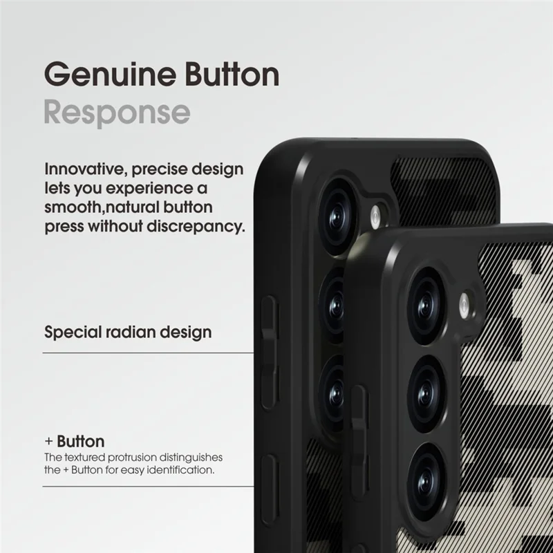 IBMRS For Samsung Galaxy S23+ Phone Case Soft TPU+ Hard PC Back Cover Precise Lens Hole - Grid Camouflage