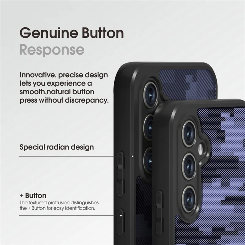 IBMRS For Samsung Galaxy A24 4G (162.1 x 77.6 x 8.3mm) Case Scratch Resistant Phone Protective Cover - Grid Camouflage