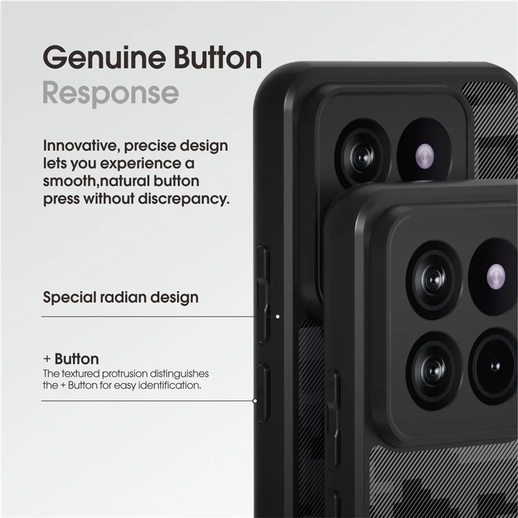 IBMRS TPU+PC Phone Shell for Xiaomi 14 Pro Cases Shockproof Phone Cover - Grid Camouflage