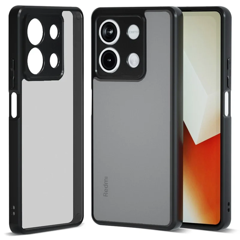 IBMRS For Xiaomi Redmi Note 13 5G Phone Case TPU+PC Back Cover Precise Cutout Lens Hole - Matte Black