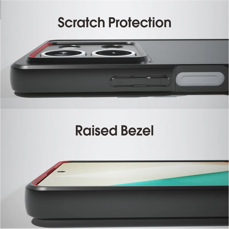 IBMRS For Xiaomi Redmi Note 13 5G Phone Case TPU+PC Back Cover Precise Cutout Lens Hole - Matte Black