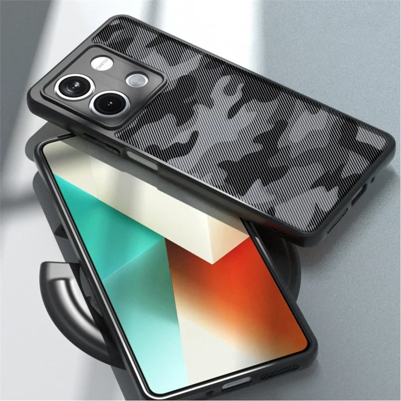 IBMRS For Xiaomi Redmi Note 13 5G Phone Case TPU+PC Back Cover Precise Cutout Lens Hole - Matte Black