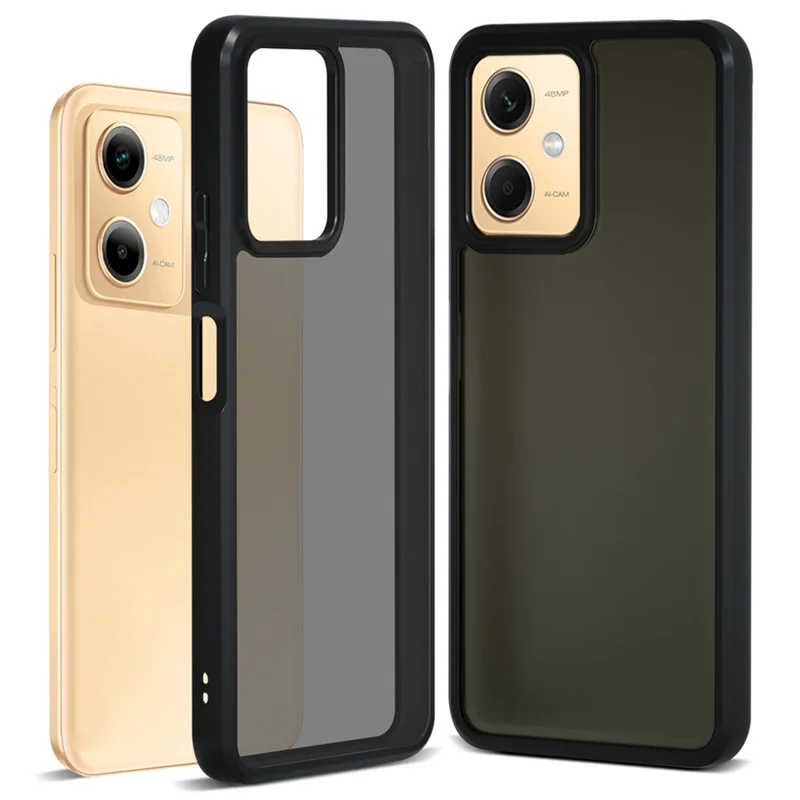 IBMRS For Xiaomi Redmi Note 12 5G (Global) / 12R Pro 5G / Poco X5 5G Case TPU+PC Phone Shell - Matte Black