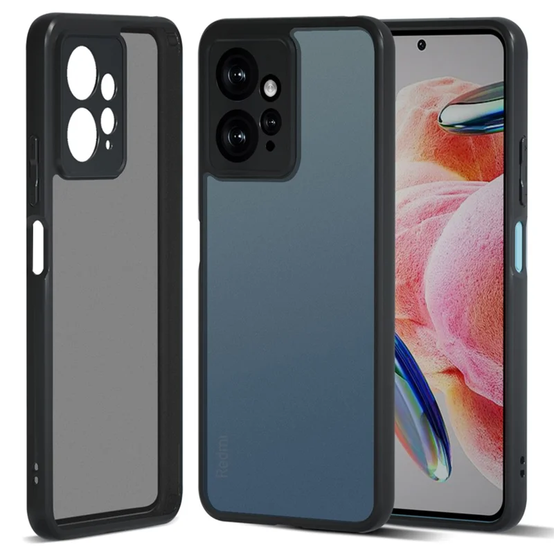 IBMRS For Xiaomi Redmi Note 12 4G Cases TPU+PC Shell Anti-Scratch Cell Phone Cover - Matte Black