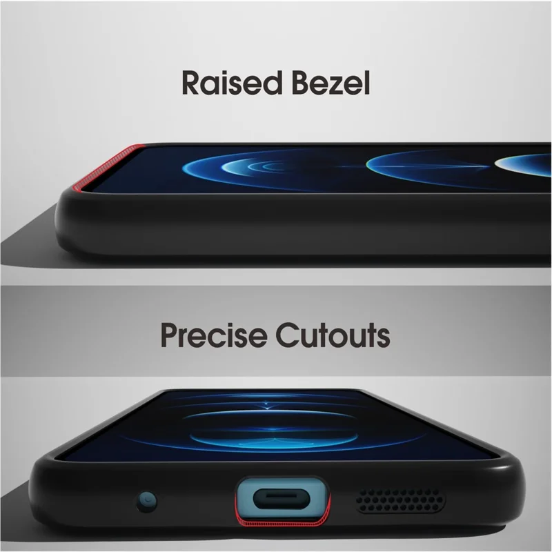 IBMRS For Xiaomi Redmi Note 12 4G Cases TPU+PC Shell Anti-Scratch Cell Phone Cover - Matte Black