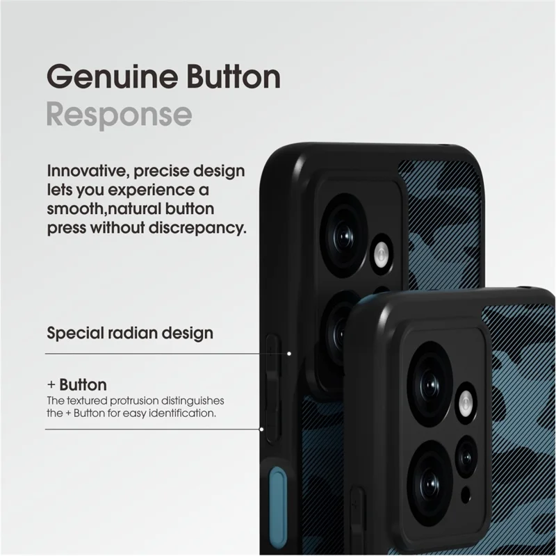 IBMRS For Xiaomi Redmi Note 12 4G Cases TPU+PC Shell Anti-Scratch Cell Phone Cover - Matte Black