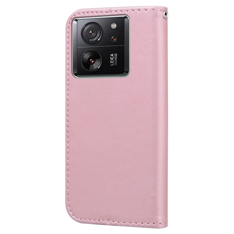 For Xiaomi 13T / 13T Pro Case Wallet Leather Phone Cover Cartoon Pattern Printing - Pink