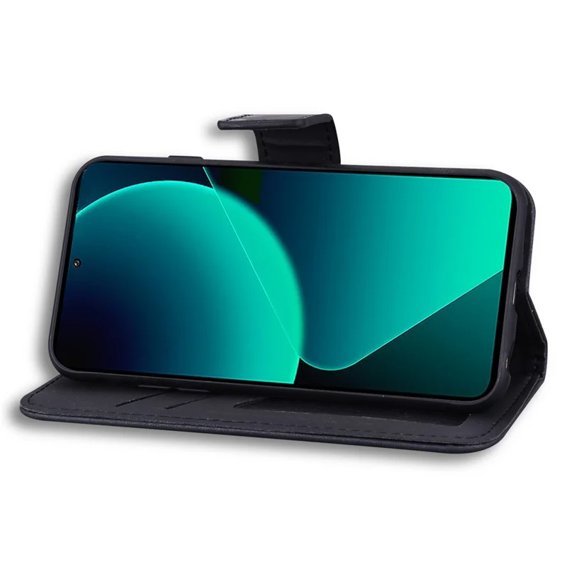 For Xiaomi 13T / 13T Pro Case Wallet Leather Phone Cover Cartoon Pattern Printing - Black