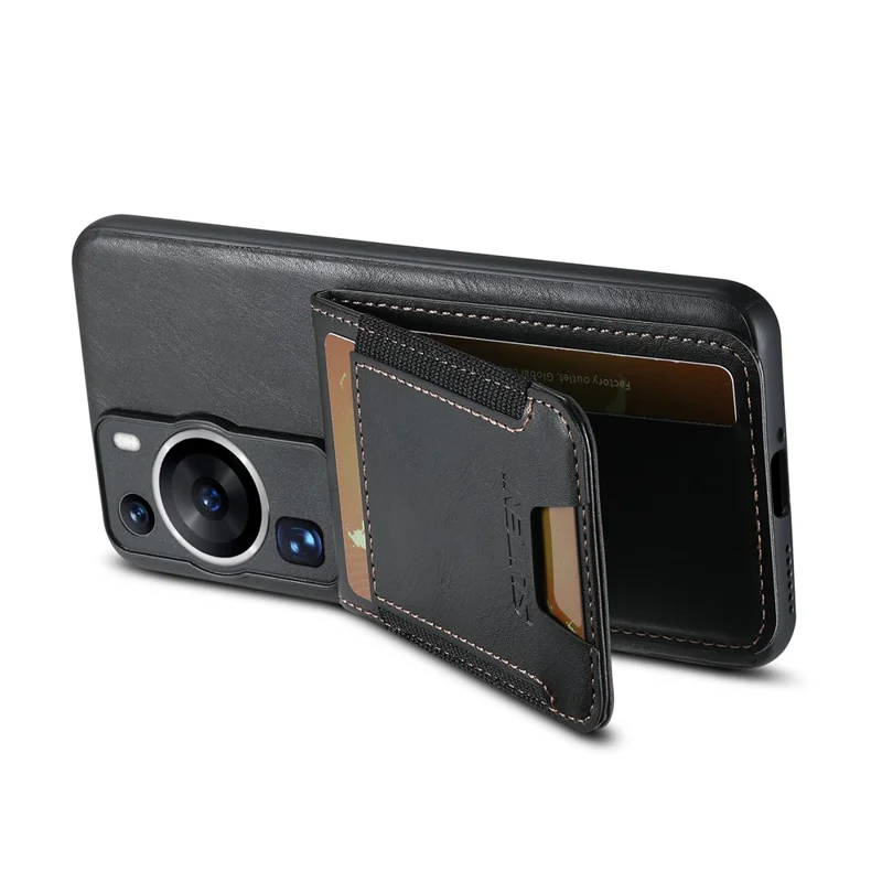 Cover GOKEN Per Huawei P60 / P60 Pro – Custodia In TPU Morbido Con Bordi Dorati Galvanici, Antiurto Nera - 4