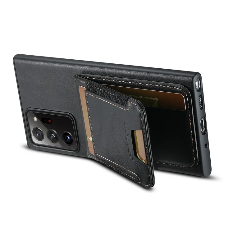 SUTENI H03 Per Samsung Galaxy Note20 Ultra / Note20 Ultra 5G Case Texture Cerosa Supporto per Telefono Copertura - Nero