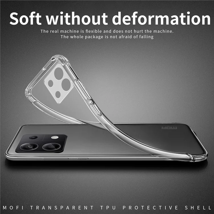 MOFI For Xiaomi Redmi Note 13 Pro 4G / Poco M6 Pro 4G Phone Case Flexible Scratch Resistant TPU Cover